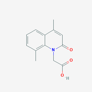molecular formula C13H13NO3 B2699836 (4,8-Dimethyl-2-oxo-2H-quinolin-1-yl)-acetic acid CAS No. 370842-14-1