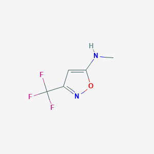 molecular formula C5H5F3N2O B026999 3-Trifluoromethyl-5-methylaminoisoxazole CAS No. 110235-19-3