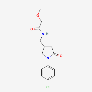 molecular formula C14H17ClN2O3 B2699964 N-{[1-(4-chlorophenyl)-5-oxopyrrolidin-3-yl]methyl}-2-methoxyacetamide CAS No. 954668-60-1