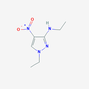 molecular formula C7H12N4O2 B2699981 N,1-diethyl-4-nitro-1H-pyrazol-3-amine CAS No. 1429419-57-7