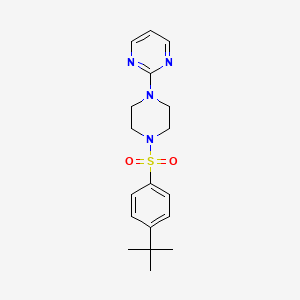 molecular formula C18H24N4O2S B2699990 2-[4-(4-tert-butylbenzenesulfonyl)piperazin-1-yl]pyrimidine CAS No. 866153-26-6