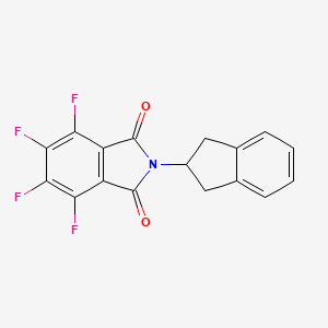 molecular formula C17H9F4NO2 B2700028 2-(2,3-dihydro-1H-inden-2-yl)-4,5,6,7-tetrafluoro-2,3-dihydro-1H-isoindole-1,3-dione CAS No. 194225-50-8