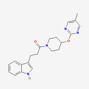molecular formula C21H24N4O2 B2700041 3-(1H-indol-3-yl)-1-{4-[(5-methylpyrimidin-2-yl)oxy]piperidin-1-yl}propan-1-one CAS No. 2380099-63-6