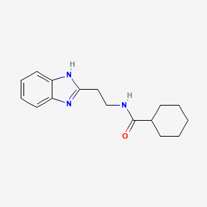 molecular formula C16H21N3O B2700069 N-[2-(1H-1,3-benzodiazol-2-yl)ethyl]cyclohexanecarboxamide CAS No. 315712-43-7