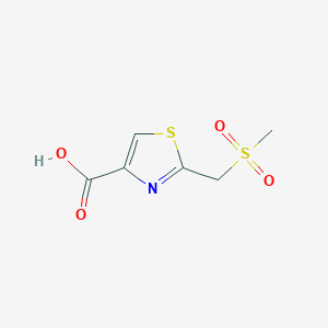 molecular formula C6H7NO4S2 B2700080 2-(methanesulfonylmethyl)-1,3-thiazole-4-carboxylic acid CAS No. 1249396-32-4
