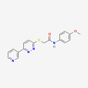 N-(4-methoxyphenyl)-2-(6-pyridin-3-ylpyridazin-3-yl)sulfanylacetamide