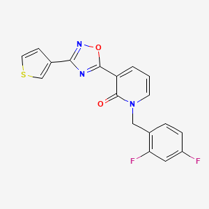1-(2,4-difluorobenzyl)-3-[3-(3-thienyl)-1,2,4-oxadiazol-5-yl]pyridin-2(1H)-one