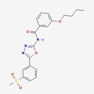 3-butoxy-N-[5-(3-methylsulfonylphenyl)-1,3,4-oxadiazol-2-yl]benzamide