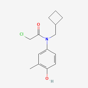 molecular formula C14H18ClNO2 B2700094 2-Chloro-N-(cyclobutylmethyl)-N-(4-hydroxy-3-methylphenyl)acetamide CAS No. 1397195-37-7