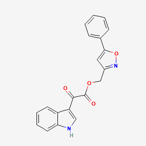 molecular formula C20H14N2O4 B2700095 (5-phenyl-1,2-oxazol-3-yl)methyl 2-(1H-indol-3-yl)-2-oxoacetate CAS No. 946238-04-6