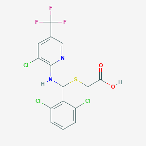 2-[({[3-Chloro-5-(trifluoromethyl)pyridin-2-yl]amino} (2,6-dichlorophenyl)methyl)sulfanyl]acetic acid