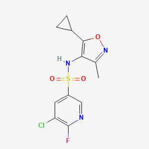 5-Chloro-N-(5-cyclopropyl-3-methyl-1,2-oxazol-4-yl)-6-fluoropyridine-3-sulfonamide