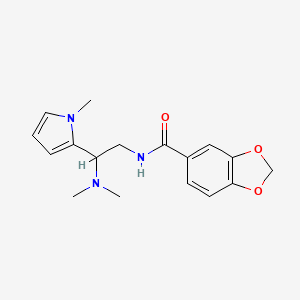 N-(2-(dimethylamino)-2-(1-methyl-1H-pyrrol-2-yl)ethyl)benzo[d][1,3]dioxole-5-carboxamide