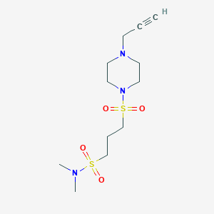 N,N-Dimethyl-3-(4-prop-2-ynylpiperazin-1-yl)sulfonylpropane-1-sulfonamide
