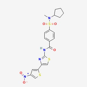 4-(N-cyclopentyl-N-methylsulfamoyl)-N-(4-(4-nitrothiophen-2-yl)thiazol-2-yl)benzamide