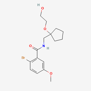 2-bromo-N-((1-(2-hydroxyethoxy)cyclopentyl)methyl)-5-methoxybenzamide