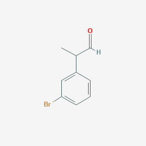 molecular formula C9H9BrO B2700116 2-(3-Bromophenyl)propanal CAS No. 59452-90-3