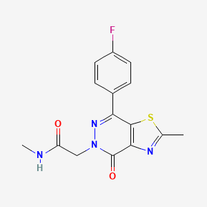 2-(7-(4-fluorophenyl)-2-methyl-4-oxothiazolo[4,5-d]pyridazin-5(4H)-yl)-N-methylacetamide