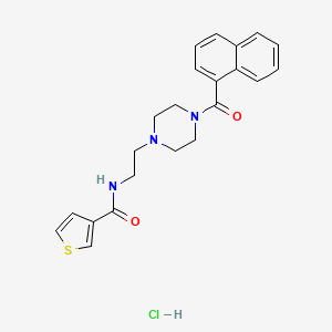 N-(2-(4-(1-naphthoyl)piperazin-1-yl)ethyl)thiophene-3-carboxamide hydrochloride