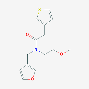 molecular formula C14H17NO3S B2700120 N-(furan-3-ylmethyl)-N-(2-methoxyethyl)-2-(thiophen-3-yl)acetamide CAS No. 1797649-49-0