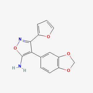 4-(2H-1,3-benzodioxol-5-yl)-3-(furan-2-yl)-1,2-oxazol-5-amine