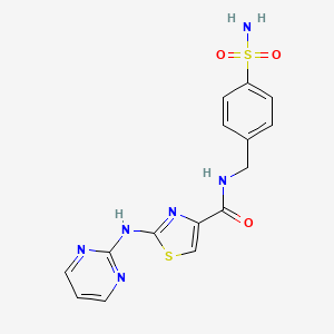 2-(pyrimidin-2-ylamino)-N-(4-sulfamoylbenzyl)thiazole-4-carboxamide