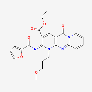 (Z)-ethyl 2-((furan-2-carbonyl)imino)-1-(3-methoxypropyl)-5-oxo-2,5-dihydro-1H-dipyrido[1,2-a:2',3'-d]pyrimidine-3-carboxylate