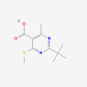 2-Tert-butyl-4-methyl-6-(methylsulfanyl)pyrimidine-5-carboxylic acid