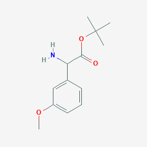 molecular formula C13H19NO3 B2700179 tert-butyl2-amino-2-(3-methoxyphenyl)acetate CAS No. 2248267-47-0