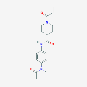 molecular formula C18H23N3O3 B2700270 N-[4-(N-methylacetamido)phenyl]-1-(prop-2-enoyl)piperidine-4-carboxamide CAS No. 2361749-09-7