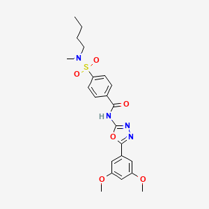 molecular formula C22H26N4O6S B2700280 4-[butyl(methyl)sulfamoyl]-N-[5-(3,5-dimethoxyphenyl)-1,3,4-oxadiazol-2-yl]benzamide CAS No. 533870-49-4