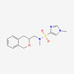 molecular formula C15H19N3O3S B2700294 N-(isochroman-3-ylmethyl)-N,1-dimethyl-1H-imidazole-4-sulfonamide CAS No. 2034439-94-4
