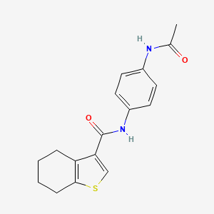 molecular formula C17H18N2O2S B2700302 N-[4-(acetylamino)phenyl]-4,5,6,7-tetrahydro-1-benzothiophene-3-carboxamide CAS No. 868153-77-9