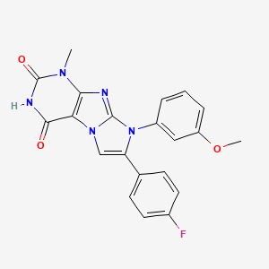 7-(4-fluorophenyl)-8-(3-methoxyphenyl)-1-methyl-1H-imidazo[2,1-f]purine-2,4(3H,8H)-dione