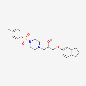 4-(2-Hydroxy-3-indan-5-yloxypropyl)-1-[(4-methylphenyl)sulfonyl]piperazine