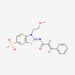 (Z)-N-(3-(2-methoxyethyl)-6-(methylsulfonyl)benzo[d]thiazol-2(3H)-ylidene)cinnamamide
