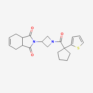 2-(1-(1-(thiophen-2-yl)cyclopentanecarbonyl)azetidin-3-yl)-3a,4,7,7a-tetrahydro-1H-isoindole-1,3(2H)-dione