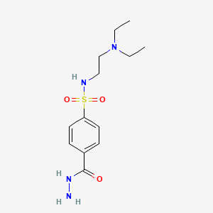 molecular formula C13H22N4O3S B2700373 N-[2-(diethylamino)ethyl]-4-(hydrazinecarbonyl)benzene-1-sulfonamide CAS No. 795290-94-7