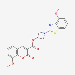 1-(4-methoxybenzo[d]thiazol-2-yl)azetidin-3-yl 8-methoxy-2-oxo-2H-chromene-3-carboxylate