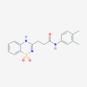 N-(3,4-dimethylphenyl)-3-(1,1-dioxido-2H-benzo[e][1,2,4]thiadiazin-3-yl)propanamide