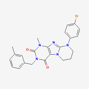 9-(4-bromophenyl)-1-methyl-3-(3-methylbenzyl)-6,7,8,9-tetrahydropyrimido[2,1-f]purine-2,4(1H,3H)-dione