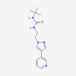 3-tert-butyl-1-{2-[4-(pyridin-3-yl)-1H-pyrazol-1-yl]ethyl}urea