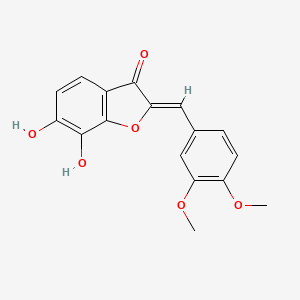 (Z)-2-(3,4-dimethoxybenzylidene)-6,7-dihydroxybenzofuran-3(2H)-one