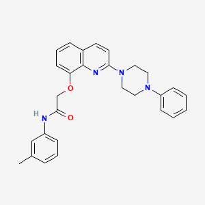 2-((2-(4-phenylpiperazin-1-yl)quinolin-8-yl)oxy)-N-(m-tolyl)acetamide