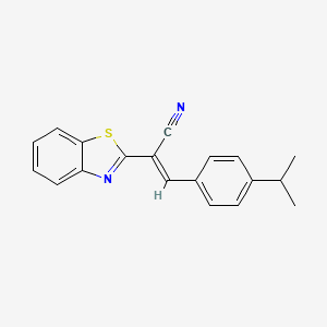 (E)-2-(benzo[d]thiazol-2-yl)-3-(4-isopropylphenyl)acrylonitrile