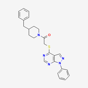 1-(4-benzylpiperidin-1-yl)-2-((1-phenyl-1H-pyrazolo[3,4-d]pyrimidin-4-yl)thio)ethanone