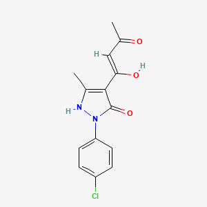 1-[1-(4-chlorophenyl)-5-hydroxy-3-methyl-1H-pyrazol-4-yl]-3-hydroxy-2-buten-1-one