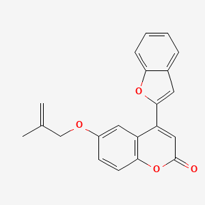 molecular formula C21H16O4 B2700399 4-(1-benzofuran-2-yl)-6-[(2-methylprop-2-en-1-yl)oxy]-2H-chromen-2-one CAS No. 898430-19-8