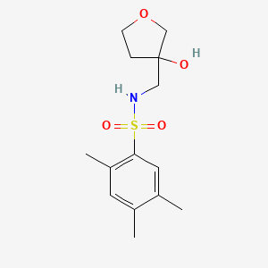 N-((3-hydroxytetrahydrofuran-3-yl)methyl)-2,4,5-trimethylbenzenesulfonamide