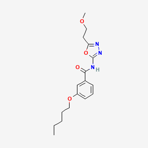N-(5-(2-methoxyethyl)-1,3,4-oxadiazol-2-yl)-3-(pentyloxy)benzamide